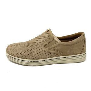 Dunham Craig Dun Taupe Nubuck Slip on Loafer